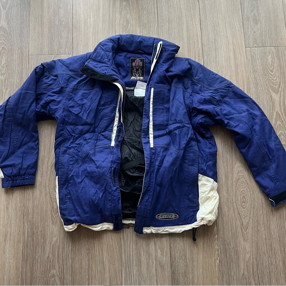Spyder Jacket Mens Medium Ski Insulated Thinsulate Blue